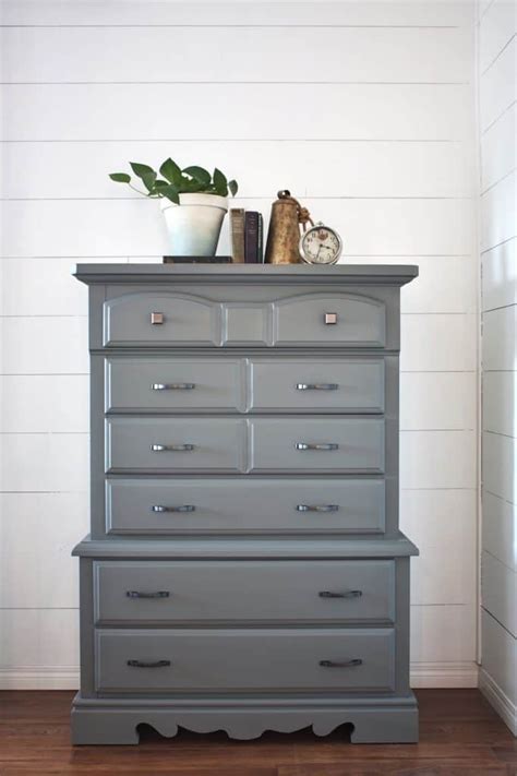 Check out our tall dresser selection for the very best in unique or custom, handmade pieces from our dressers & armoires shops. Modern Grey DIY Dresser | Country Chic Paint Blog