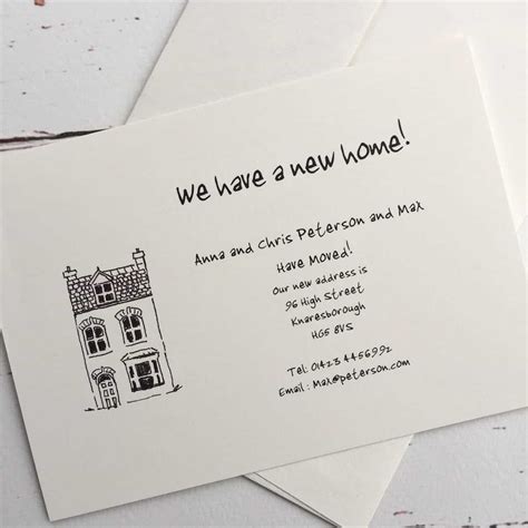 Either enter the requisite details in the highlighted fields or adjust the wording to suit your purposes. Change of address cards in a gold effect-Wagtail-Designs.co.uk