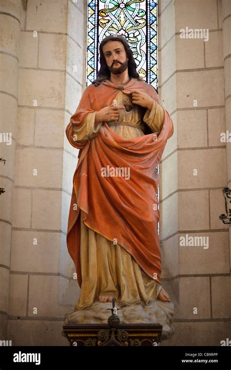 Jesus Christ Statue In A Catholic Church Stock Photo Alamy