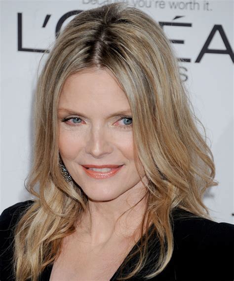 Michelle Pfeiffer Long Straight Casual Hairstyle Champagne Blonde