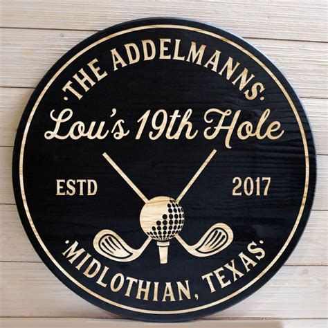 Personalized Golf Sign Personalized Golf Decor Golf Wall Front Door