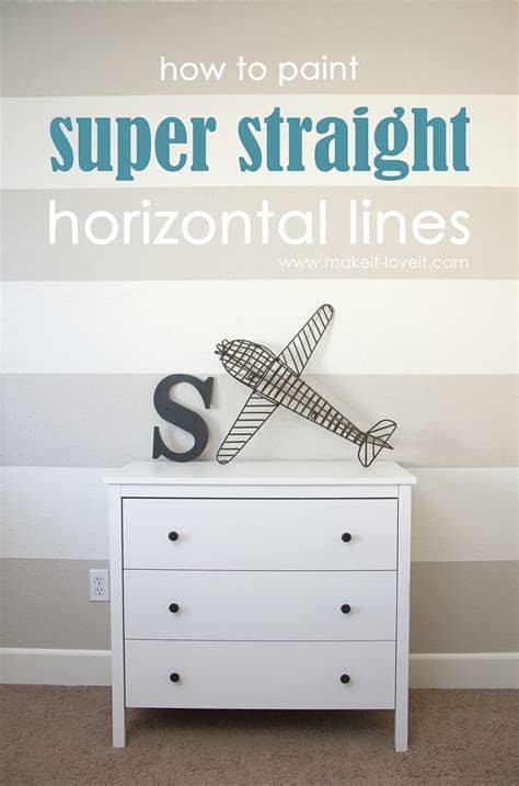 Be sure to paint over the edge of the tape so you have a clean line. How to Paint {{Super Straight}} Horizontal Stripes ...