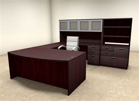 7pc U Shaped Modern Executive Office Desk Ot Sul U47 H2o Furniture