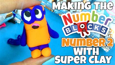 Making The Numberblocks Number 2 With Super Clay Youtube