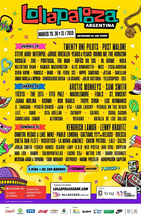 Hole dir hier die infos, die du brauchst. Lollapalooza Argentina: ¡Este es el esperadísimo Lineup ...