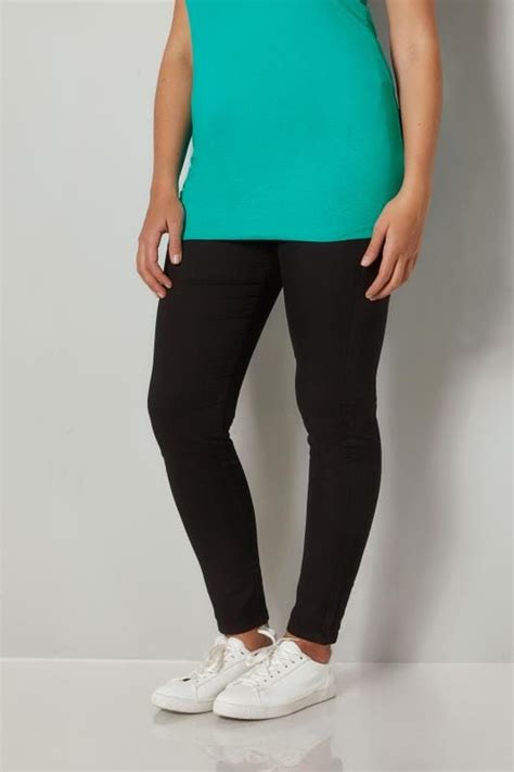 Black Pull On Jenny Jeggings Plus Size 14 To 32