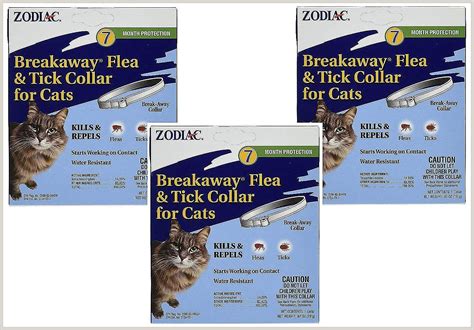 Zodiac Breakaway Flea And Tick Collar For Cats 7 Month Supply Pack Of 3