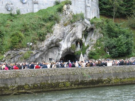 Grotto At Sanctuary Of Our Lady Of Lourdes France Lady Of Lourdes