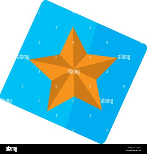 Isolated Golden Star Shape On A Sticker Stock Vector Image And Art Alamy
