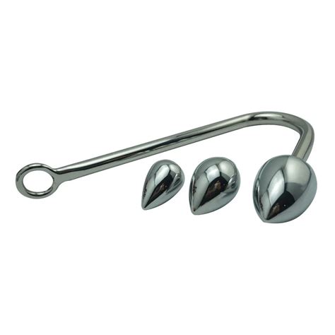 sexy costumes three size hot erotic sexy anal hook ball stainless steel sm butt plug hook anal