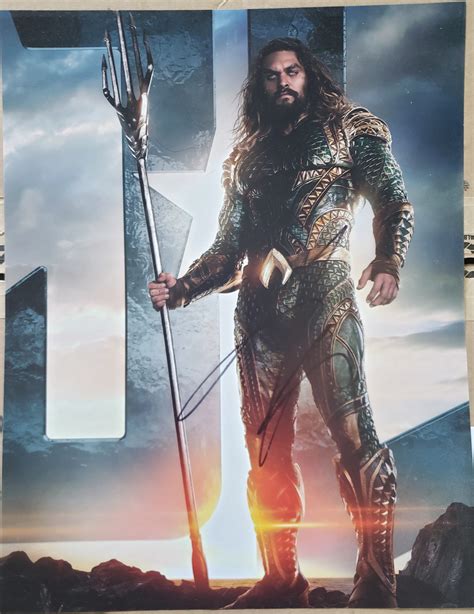 Jason Momoa Aquaman Signed 11x14 Photo Justice League Fanboy Expo Store