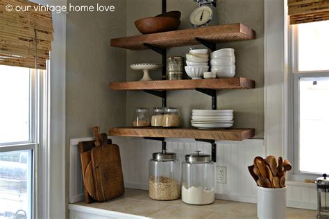 Vintage Home Love Reclaimed Wood Kitchen Shelving Reveal