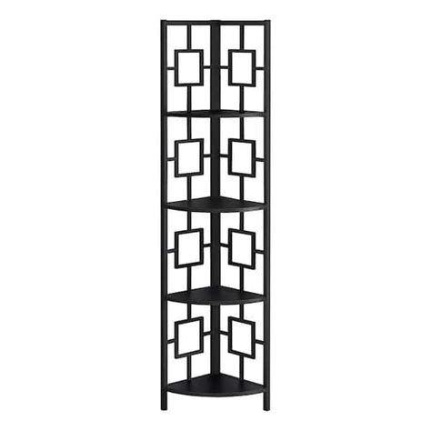 Black Corner Bookcase Hd3610 The Home Depot