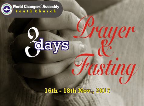 Prayer Points For 3 Days Fasting And Prayer Rccg Wca