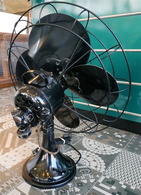 Large Vintage Oscillating Table Fan From Diehl Usa 1930s For Sale At