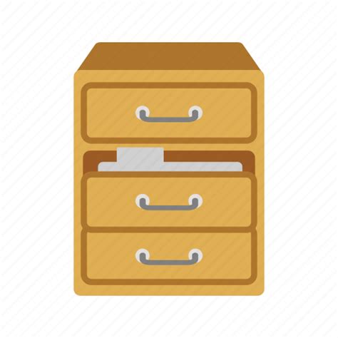 Cabinet Drawer File Files Filing Office Open Icon Download On