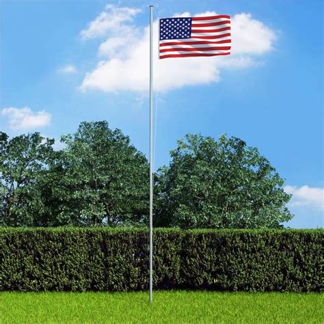 Us Flag And Pole Aluminium 62 M