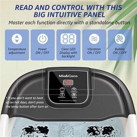 Miaandcoco Foot Spa Foot Bath Massager With Heater Bubbles Vibration Auto And Manu 846888763268 Ebay