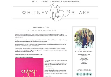 Whitney Blake A Blog About Life And Design Blog Design Inspiration
