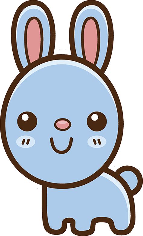 Cute Simple Kawaii Animal Cartoon Icon Bunny Rabbit Vinyl Decal Stic