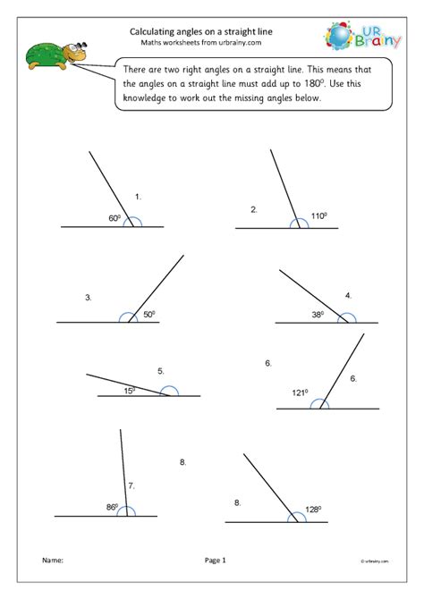 Angle Measuring Worksheet