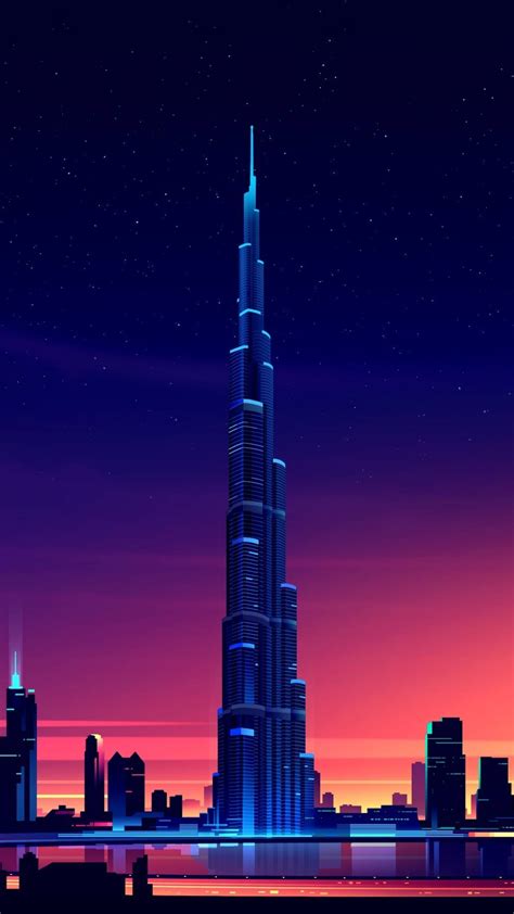 1080x1920 Dubai Burj Khalifa Minimalist Iphone 76s6 Plus