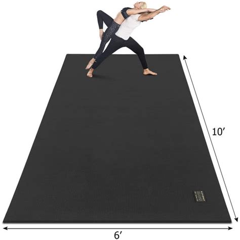gxmmat extra large yoga mat 10 x6 x7mm thick workout mats for home gym flooring non slip quick
