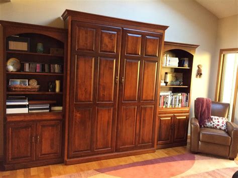 Custom Queen Sized Murphy Bed With 33 Cabinets Handmade Murphy Bed