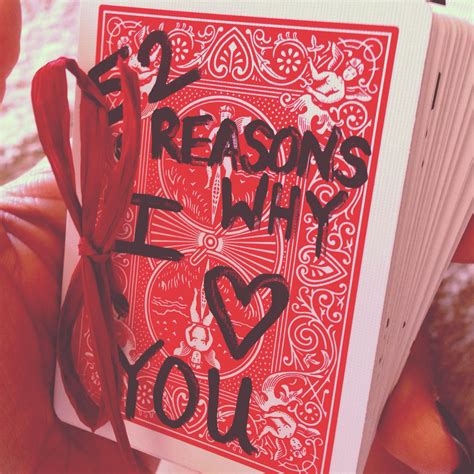 Finally Did 52 Reasons Why I Love You Cards 52 Reasons Why I Love