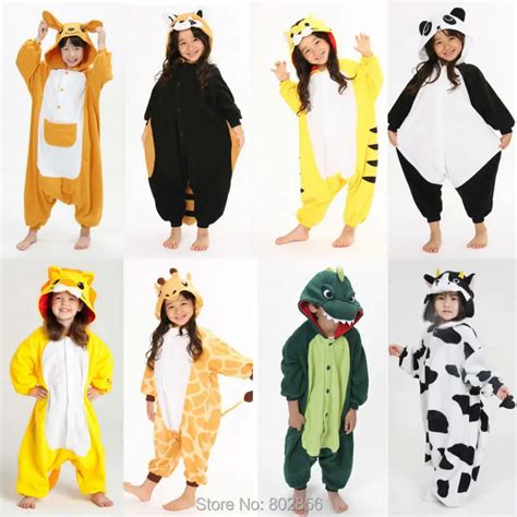 Best Quality Unisex Fleece Kids Animal Onesies Cute Cosplay Costume