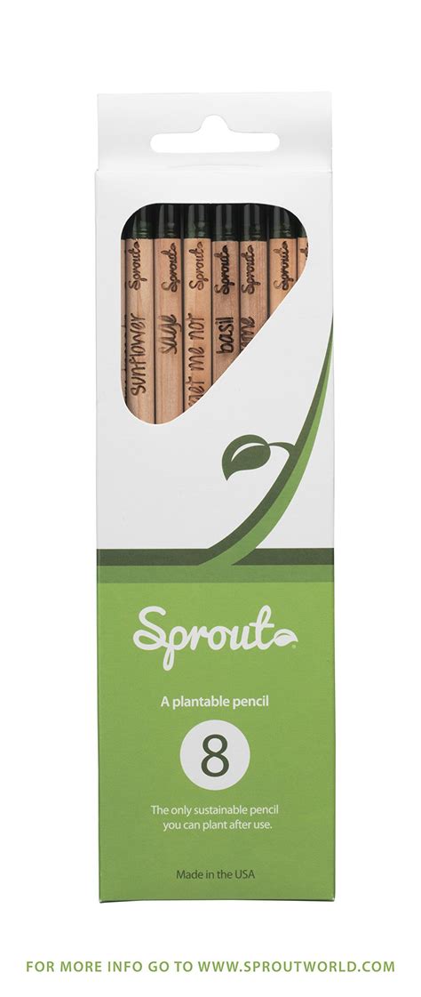 Sprout Pencils Happy Bee Edition Graphite Plantable Pencils With