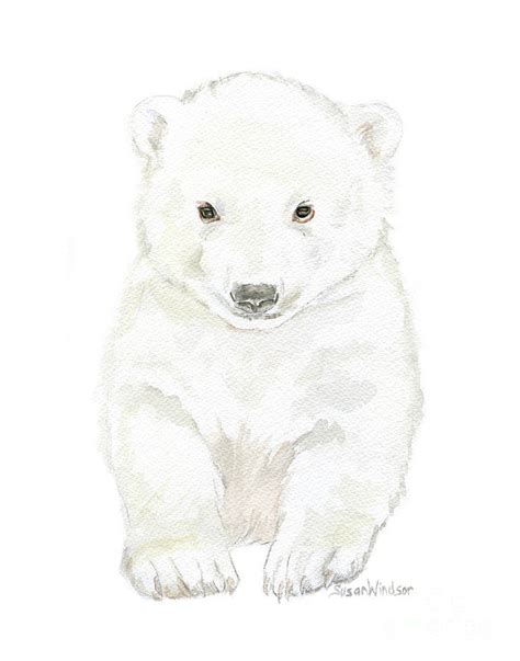 Polar Bear Cub Painting By Susan Windsor Fine Art America
