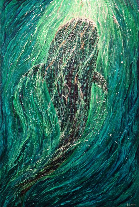 Whaleshark Abstract Original Painting Deep Impressions