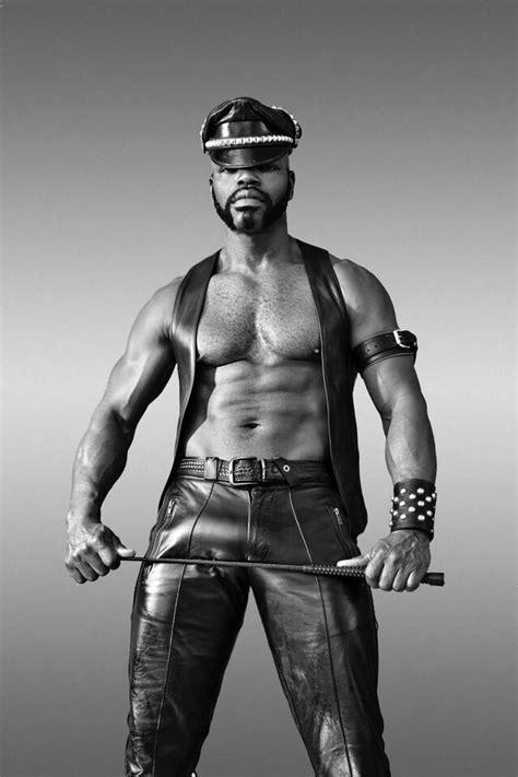 Men And Leather Hot Black Guys Leather Men Black And White Man