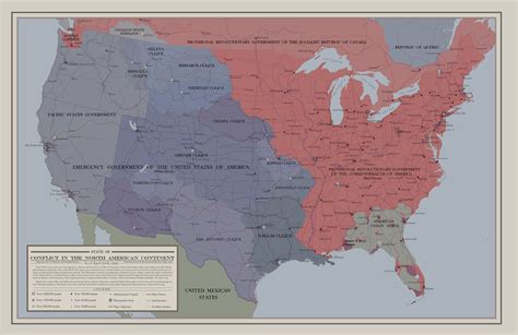The Second American Civil War By April 30th 1942 Imaginarymaps