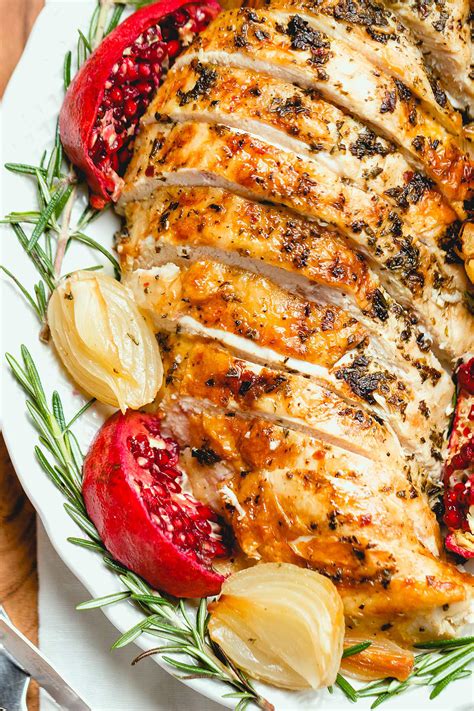 Roasted Turkey Breast Recipe With Garlic Herb Butter How To Roast A