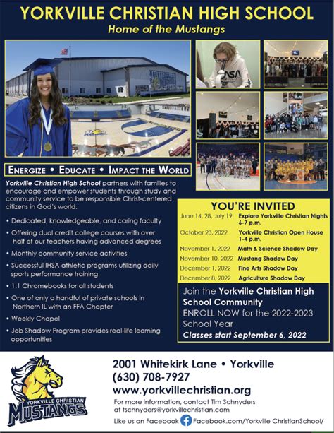 Open House Registration Yorkville Christian High School