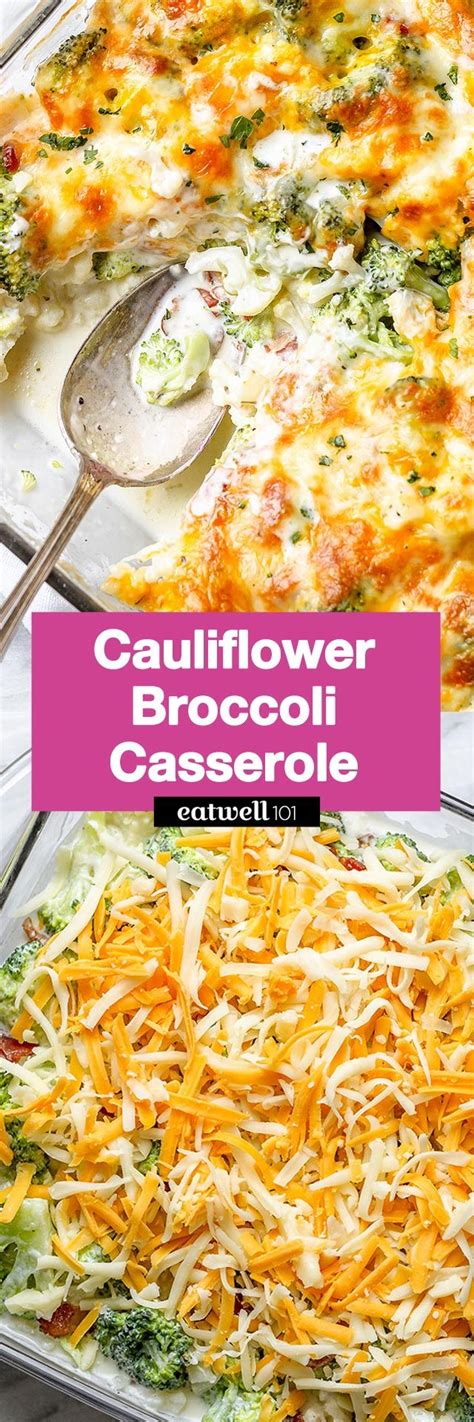 Loaded Cauliflower Broccoli Casserole With Bacon Vegetable Casserole