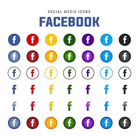 Premium Vector Social Media Icon Pack Facebook