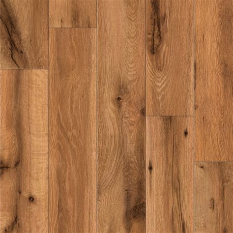 Wide plank wood flooring lowes red oak wood flooring red oak wood floors of wide plank via: Shop allen + roth Lodge Oak 4.96-in W x 4.23-ft L Handscraped Wood Plank Laminate Flooring at ...