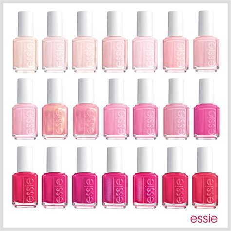All Shades Of Pink Essie Nail Polish Mani Trendy Nails