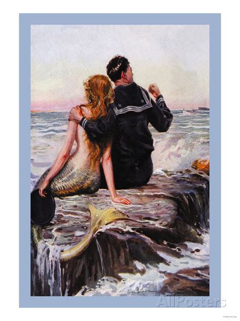 Sailor And Mermaid Posters Zeemeerminnen Meermin Feeën