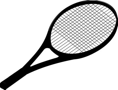 라켓 테니스 검은 색 Pixabay의 무료 벡터 그래픽 Pixabay