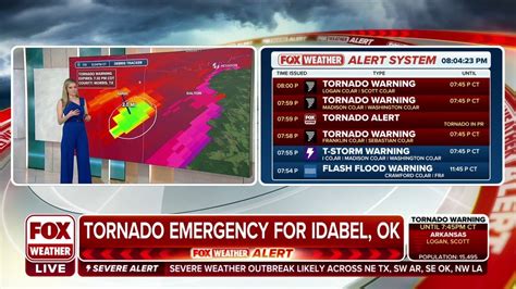 Tornado Emergency Issued For Idabel Ok Youtube