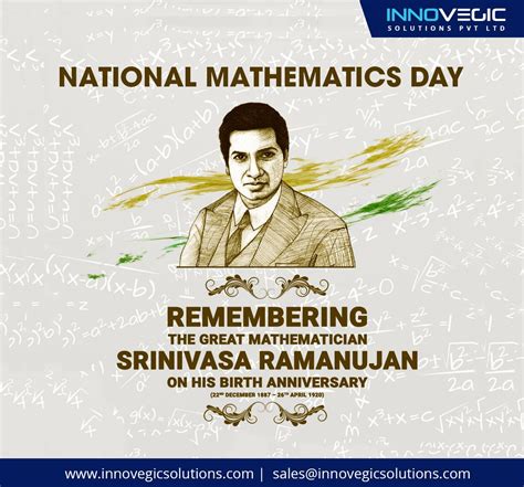 National Mathematics Day 2022 Remembering Genius Srinivasa Ramanujan