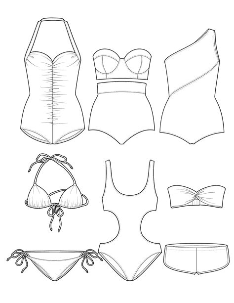 Swimsuit Sunday Another Coloring Page Coloring Page Color Swimsuits