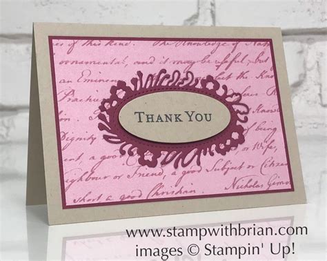 Sweet And Simple Thank You With Path Of Petals Bundle Handmade Thank