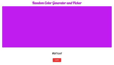 Javascript Create Random Color Generator And Picker Parallelcodes