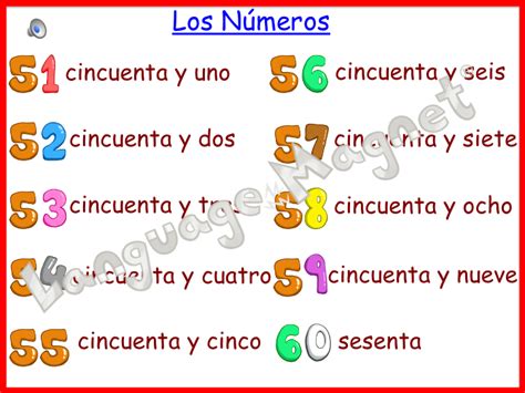 Spanish Numbers 0 To 60 Teaching Resources