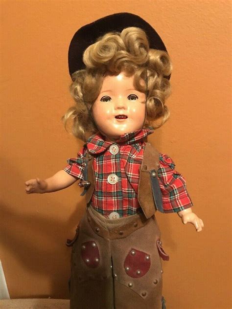 Vintage Shirley Temple Cowgirl Composition Doll 11 Inch Excellent
